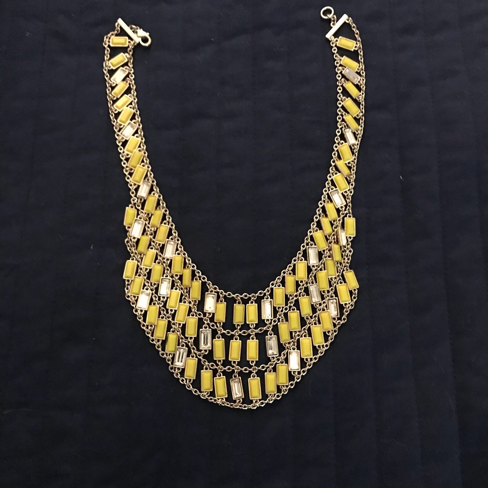 J Crew citrine statement necklace
